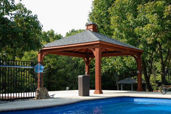 Pavilion by pool